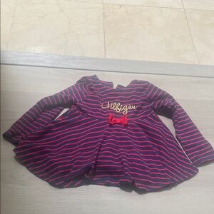 Tommy Hilfiger Navy and Red Striped Dress 24m